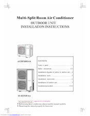 Haier AU282XHEAA Installation Instructions Manual