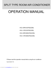 Haier HSU-09RUB03 Operation Manual