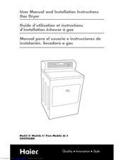 Haier GDG900AW User Manual And Installation Instructions