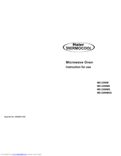 Haier Thermocool MD-2280MS Instructions For Use Manual