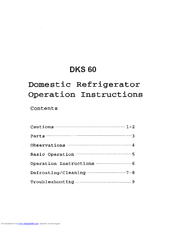 Haier DKS 60 User Manual