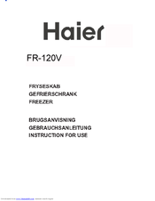 Haier FR-120V Instructions For Use Manual