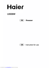 Haier U5006W Instructions For Use Manual