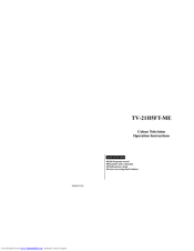 Haier TV-21H5FT-ME Operating Instructions Manual