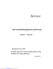Haier Service-1200 User Manual