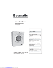 Baumatic BWD1212 Instructions For Use Manual