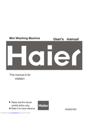 Haier HWM21 User Manual