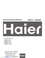Haier HWM70-111S User Manual