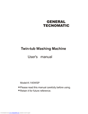 General Technomatic K-140WSP User Manual