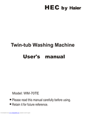 HEC WM-70TE User Manual
