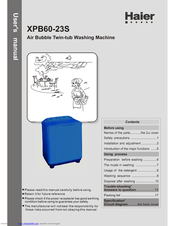 Haier XPB60-23S User Manual
