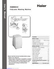 Haier JW-Z20A User Manual
