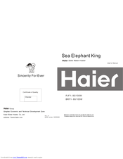 Haier Sea Elephant King PJF1-80W User Manual