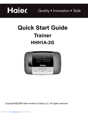 Haier Trainer HHH1A-2G Quick Start Manual