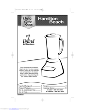 Hamilton Beach 52204BJ Use & Care Manual