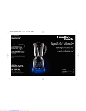 Hamilton Beach 59205 - Liquid Blu 5 Speed Blender User Manual