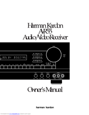 Harman Kardon AVR 55 Owner's Manual