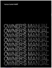 Harman Kardon HK505 Owner's Manual