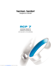 Harman Kardon RCP 7 Owner's Manual