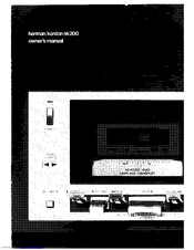 Harman Kardon HK200 Owner's Manual