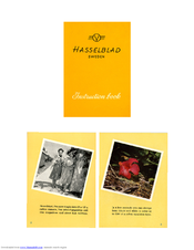 Hasselblad 1600 F Instruction Book