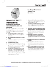 Honeywell HCM 800 - PermaFresh Cool Moisture Humidifier User Manual