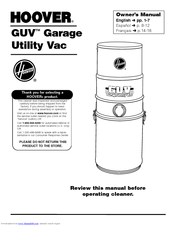 Hoover L2310 - GUV 10 Amp Lon Garage Utility Vacuum Owner's Manual