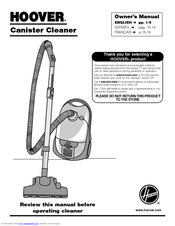 Hoover S3332 - Telios 12 Amp Straight Suction Canister Vacuum Owner's Manual