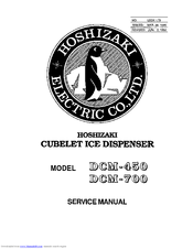 Hoshizaki DCM-700 Service Manual