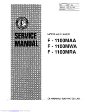 Hoshizaki F-1100MWA Service Manual