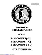 Hoshizaki F-2000MRF Instruction Manual