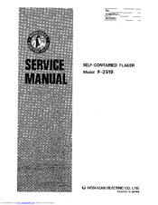 Hoshizaki F-251B Service Manual