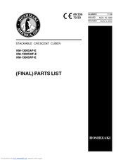 Hoshizaki KM-1300SAF-E Parts List