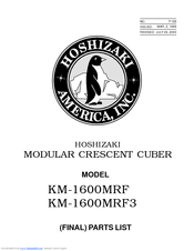 Hoshizaki KM-1600MRF3 Final Parts List