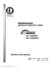 Hoshizaki KM-1600MRH3 Instruction Manual