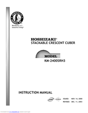 Hoshizaki KM-2400SRH3 Instruction Manual