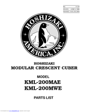Hoshizaki KML-200MAE Parts List