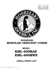 Hoshizaki KML-400MAE Final Parts List