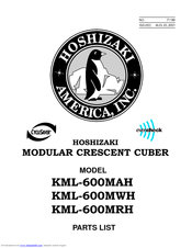 Hoshizaki KML-600MRH Parts List