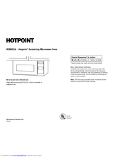Hotpoint REM25SJ - 1.0 cu. Ft. Countertop Microwave Oven Dimension Manual