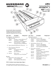 Hussmann IMPACT LWU Technical Data Sheet