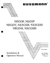 Hussmann NEGDHS Installation & Operation Manual