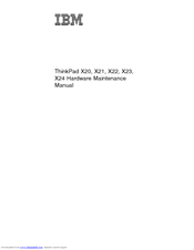 IBM ThinkPad X23 Hardware Maintenance Manual