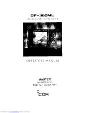 ICOM GP-360ML Operator's Manual