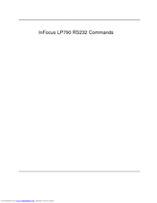 InFocus LP790HB Command Manual