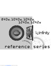 Infinity Reference 1042w Instructions