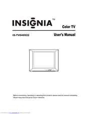 Insignia IS-TV040922 User Manual