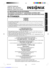 Insignia IS-TV040924 Owner's Manual