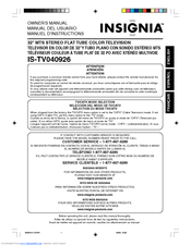 Insignia IS-TV040926 Owner's Manual