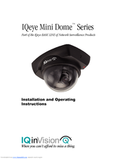 Iqinvision IQeye Alliance-mini IQD30SV-F1 Installation And Operating Instructions Manual